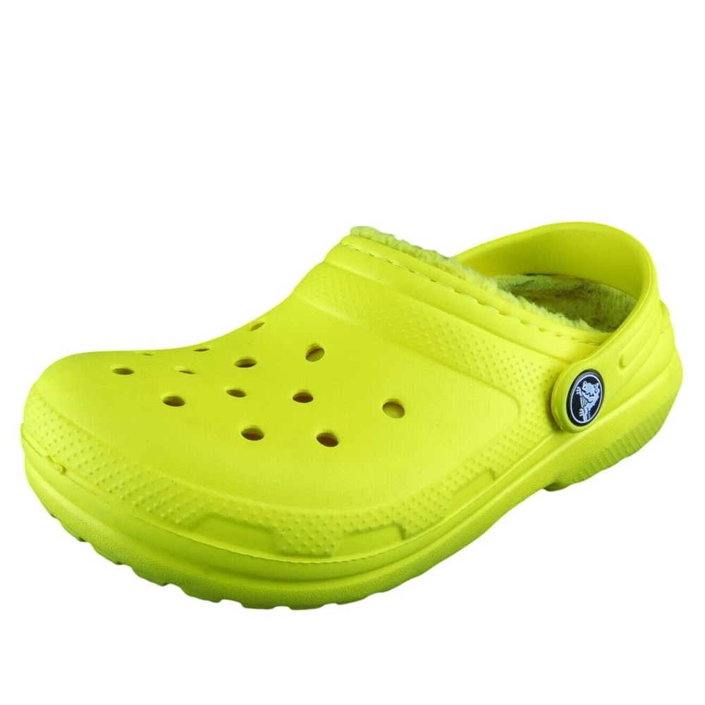 Crocs Youth Girls Slippers Shoes Size 13 Medium Yellow Synthetic‎ Slip On
